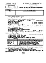 Đề thi học kỳ I môn Sinh học Lớp 8 - Năm học 2015-2016 - Trường PT DTNT Buôn Đôn